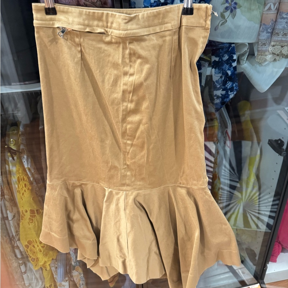 MONSE Tan Midi Skirt